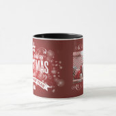 Personalisiert mit Wünschen Frohe Weihnachten Foto Tasse (Zentrum)