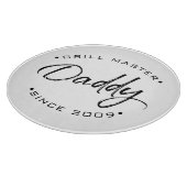 Personalisiert mit Year Grill Master Daddy Schneidebrett (Ecke)