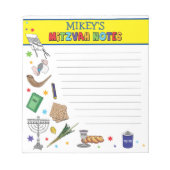 Personalisiert Mitzvah Notepad - Stil 2 Notizblock (Vorderseite)