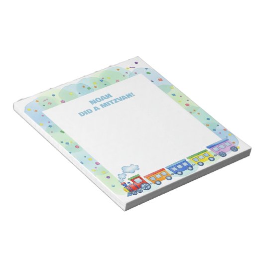 Personalisiert Mitzvah Notizblock (angewinkelt)