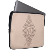 Personalisiert Mocha Rokoko Lotus Ornamental Manda Laptopschutzhülle (Vorne Rechts)