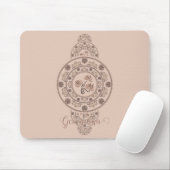 Personalisiert Mocha Rokoko Lotus Ornamental Manda Mousepad (Mit Mouse)