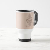 Personalisiert Mocha Rokoko Lotus Ornamental Manda Reisebecher (VorderseiteRechts)