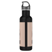 Personalisiert Mocha Rokoko Revival Dot Mandala Edelstahlflasche (Rückseite)