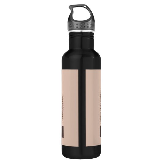 Personalisiert Mocha Rokoko Revival Dot Mandala Edelstahlflasche (Rückseite)