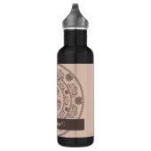 Personalisiert Mocha Rokoko Revival Dot Mandala Edelstahlflasche (Rechts)