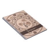 Personalisiert Mocha Rokoko Revival Dot Mandala Notizblock (Rechte Seite)