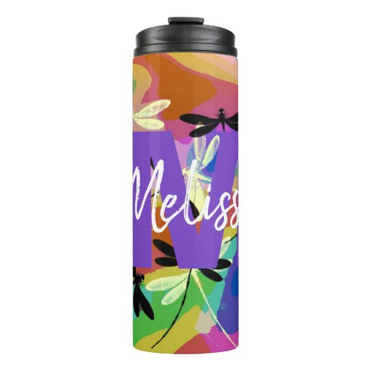 Personalisiert Mod-Libellen Thermosbecher (Vorderseite)
