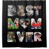 Personalisiert modern 11 Foto Beste Mutter überhau Duschvorhang (Vorderseite)