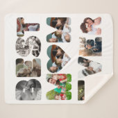 Personalisiert modern 11 Foto Beste Mutter überhau Sherpadecke (Vorderseite (Horizontal))