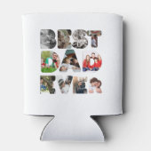 Personalisiert modern 11 Foto Bester Vater je Dosenkühler (Rückseite)