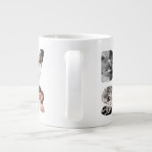 Personalisiert modern 11 Foto Bester Vater je Väte Jumbo-Tasse (Rückseite)