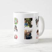 Personalisiert modern 11 Foto Bester Vater je Väte Jumbo-Tasse (Vorderseite Rechts)