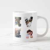 Personalisiert modern 11 Foto Bester Vater je Väte Jumbo-Tasse (Rechts)