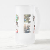 Personalisiert modern 11 Foto Bester Vater je Väte Mattglas Bierglas (VorderseiteRechts)