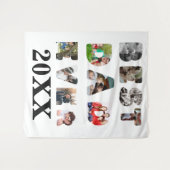 Personalisiert modern 11 Foto Bester Vater je Wandteppich (Vorderseite (Horizontal))