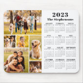 Personalisiert Modern 2023 Kalender 6 FotoCollage Mousepad (Vorne)