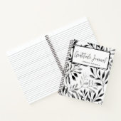 Personalisiert Modern Black Leaf Dankesblatt Notizblock (Innenseite)