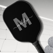 Personalisiert Modern; Bold Script Name Monogram Pickleball Schläger