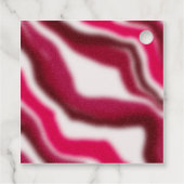 Personalisiert Modern Candy Cane Red Christmas Nam Geschenkanhänger (Rückseite)