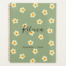 Personalisiert Modern Daisy Floral Green 2023