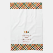 Personalisiert Modern Dankbarer, dankbarer Ernteda Geschirrtuch (Vertikal)