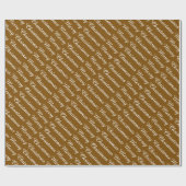 Personalisiert Modern froh Weihnachten Brown Geschenkpapier (Flach)