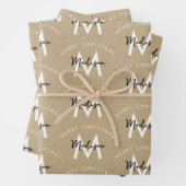 Personalisiert Modern Frohe Weihnachtsklebstoff Mo Geschenkpapier Set (Beispiel)