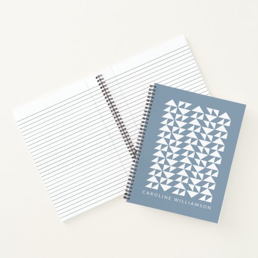 Personalisiert Modern Geometric Minimalistisch Blu Notizblock (Innenseite)