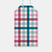 Personalisiert Modern Gingham Weihnachtsgeschenk Geschenkanhänger (Rückseite)