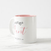 Personalisiert Modern Giro New Aunt Zweifarbige Tasse (Vorderseite Links)