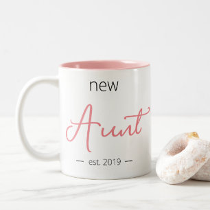 Personalisiert Modern Giro New Aunt Zweifarbige Tasse