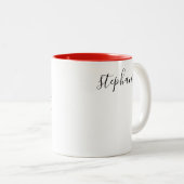 Personalisiert Modern Giro New Aunt Zweifarbige Tasse (VorderseiteRechts)