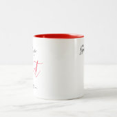 Personalisiert Modern Giro New Aunt Zweifarbige Tasse (Mittel)