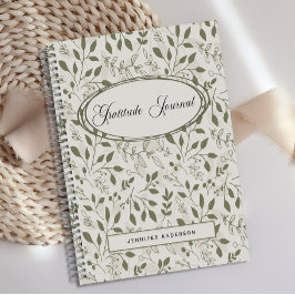 Personalisiert Modern Green Leaf Dankesblatt Notizblock