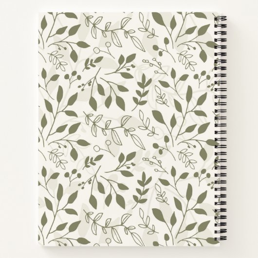 Personalisiert Modern Green Leaf Dankesblatt Notizblock (Rückseite)