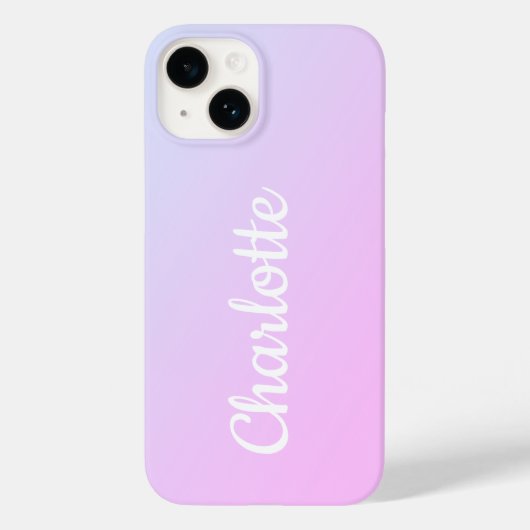 Personalisiert Modern Lilac Ombre Case-Mate iPhone Hülle (Rückseite)