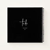 Personalisiert-modern Minimalistisch für Notebooks Notizblock (Rückseite)