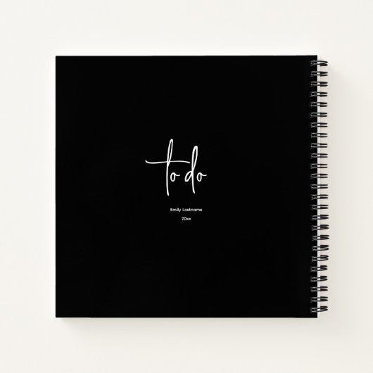 Personalisiert-modern Minimalistisch für Notebooks Notizblock (Rückseite)