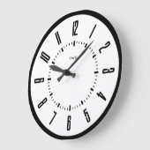 Personalisiert modern Minimalistisch Große Wanduhr (Winkel)