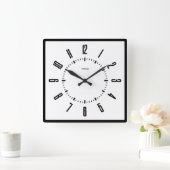Personalisiert modern Minimalistisch Quadratische Wanduhr (Zuhause)