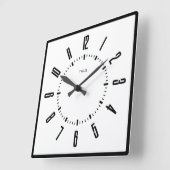 Personalisiert modern Minimalistisch Quadratische Wanduhr (Winkel)