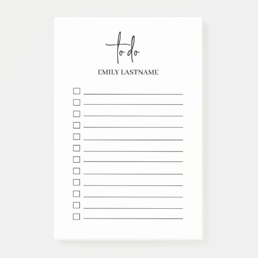Personalisiert modern Minimalistisch, um Notizen a (Vorderseite)