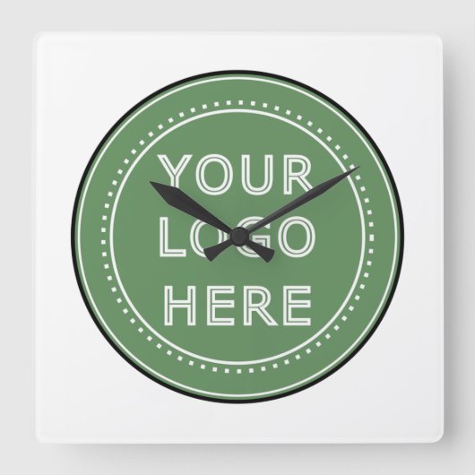 personalisiert modern, Minimalistisch und elegant Quadratische Wanduhr (Vorderseite)