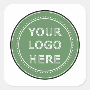 personalisiert modern, Minimalistisch und elegant Quadratischer Aufkleber