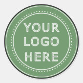 personalisiert modern, Minimalistisch und elegant Runder Aufkleber (Vorderseite)