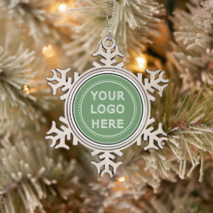 personalisiert modern, Minimalistisch und elegant Schneeflocken Zinn-Ornament
