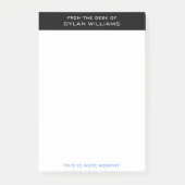 Personalisiert modern Minimalistisch vom Schreibti Post-it Klebezettel (Vorderseite)