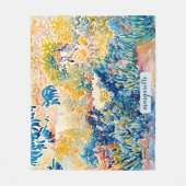 Personalisiert Modern Monogram Name Artist's Garde Fleecedecke (Vorderseite)