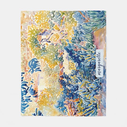 Personalisiert Modern Monogram Name Artist's Garde Fleecedecke (Vorderseite)